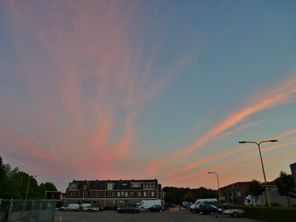 Net na zonsondergang in Reeuwijk