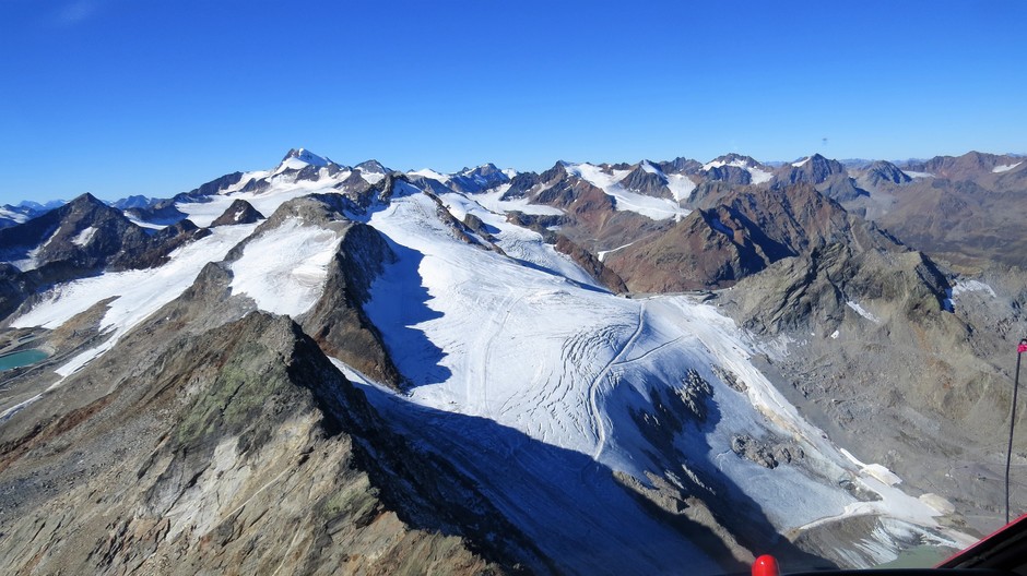 Alpen: vandaag vanuit een helikopter