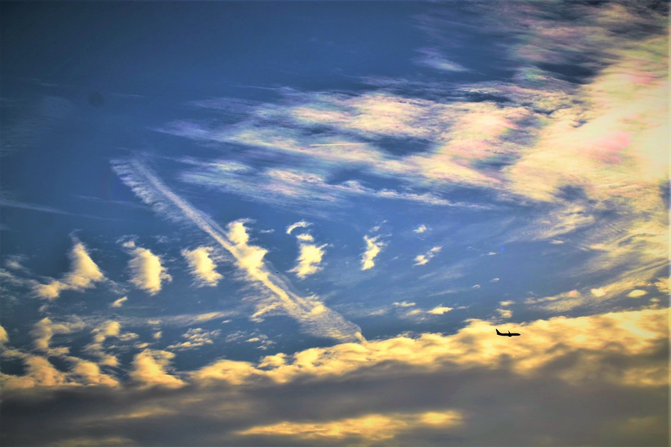 Zeer Fraaie Wolkenstuctuur Met Kleurrijke Itisatie