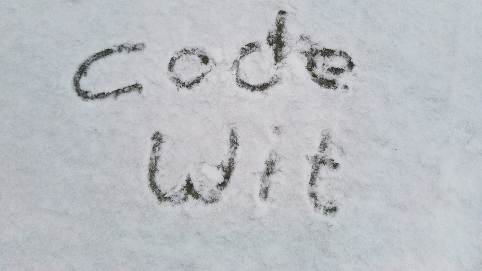 Sneeuw op komst code wit