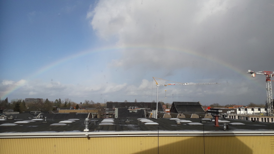 Regenboog om 15.30u in Eindhoven. 
