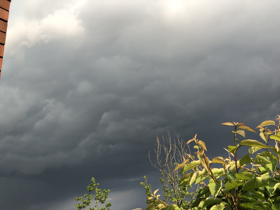 Echte onweer wolken Boxmeer