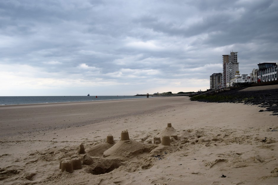 kasteel op het strand
