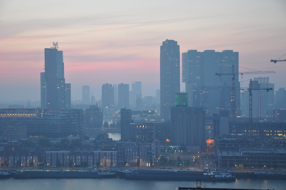 Rotterdam na extreem warme dag