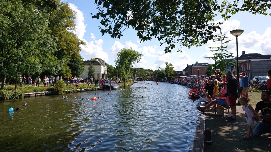 Swim to fight cancer op de Vecht bij Breukelen