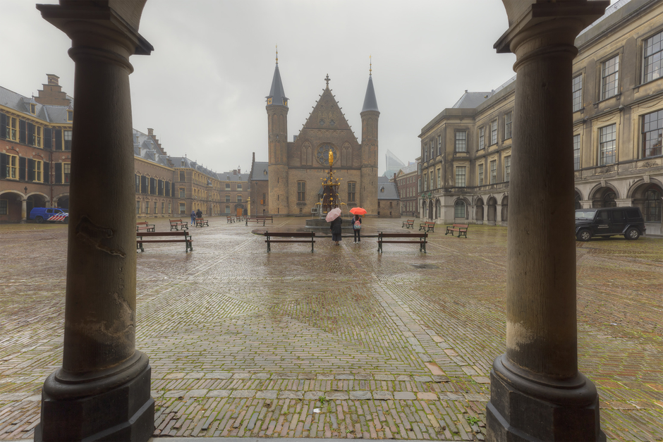 Regenachtig weer in Den Haag