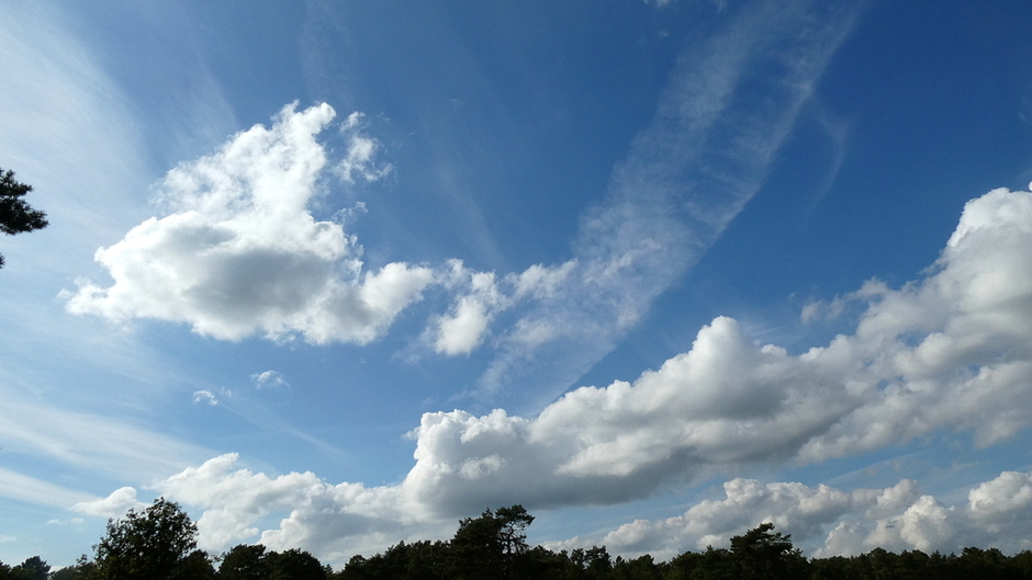 mooie wolkenluchten waren er vandaag te zien