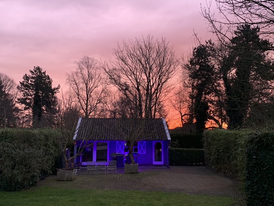 Rood roze lucht