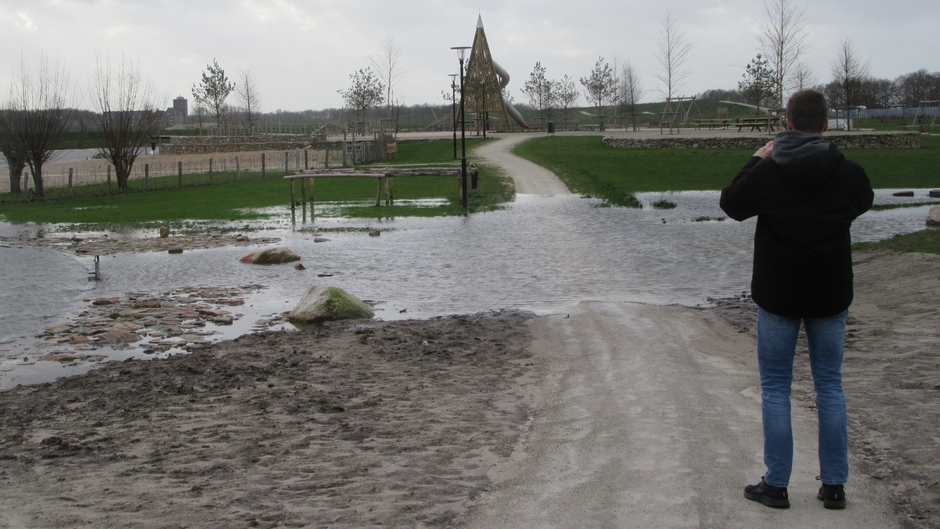 Cresent Park in Harderwijk niet bestand tegen storm CIARA.