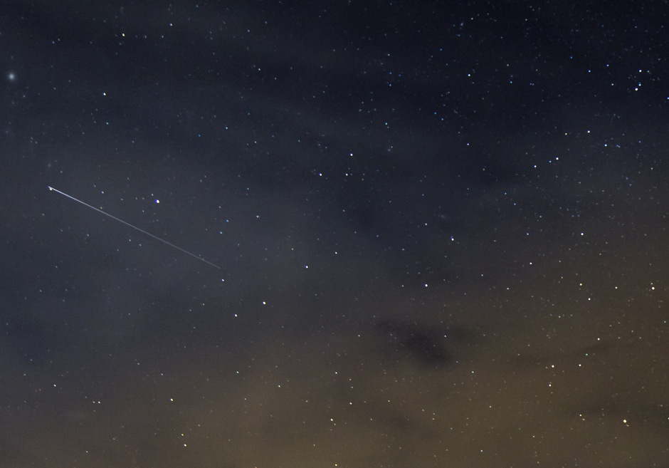 Meteoor tijdens de meteorenzwerm Orioniden