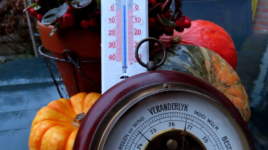 Margreet van Vianen: fris met 4 graden en een barometer die aardig omlaag is gegaan vandaag. 