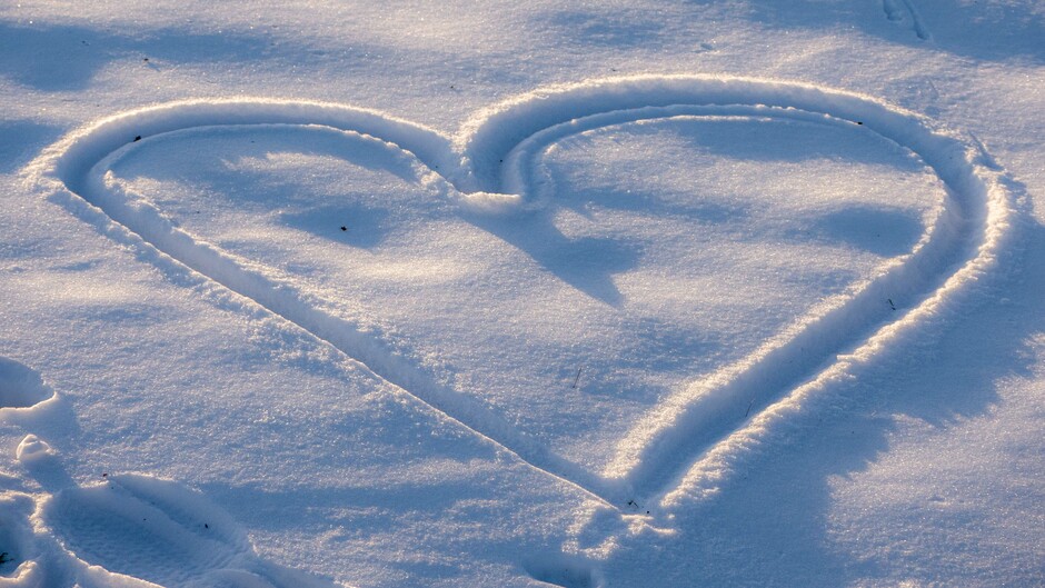 Valentijnsdag in de sneeuw