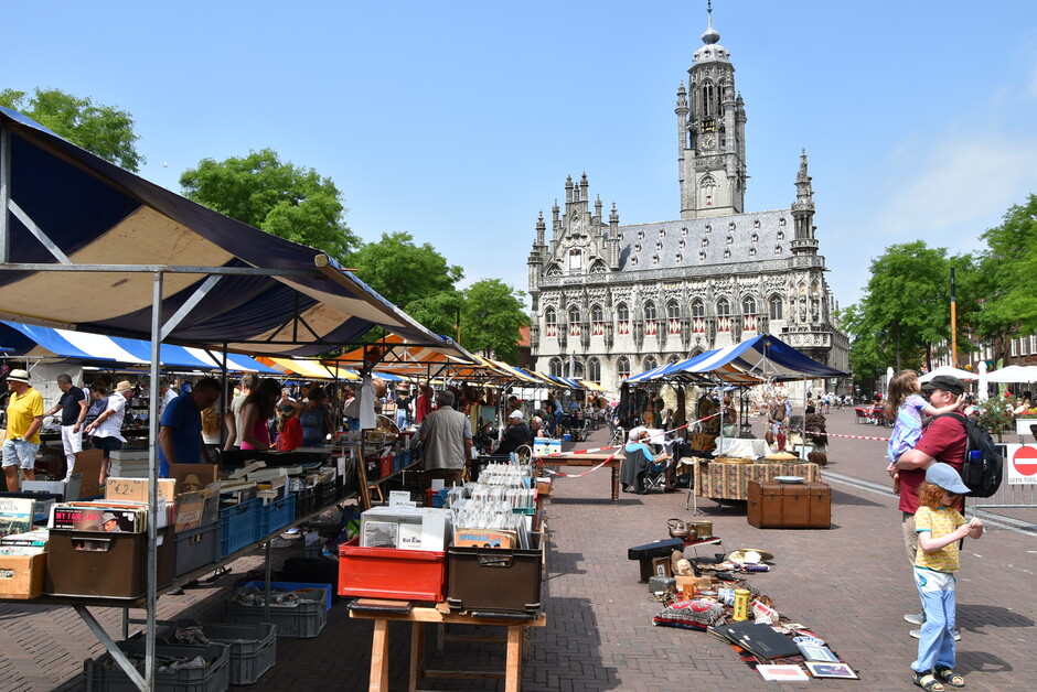 Markt op het plein