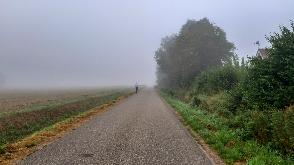 Wandelaar in de mist 