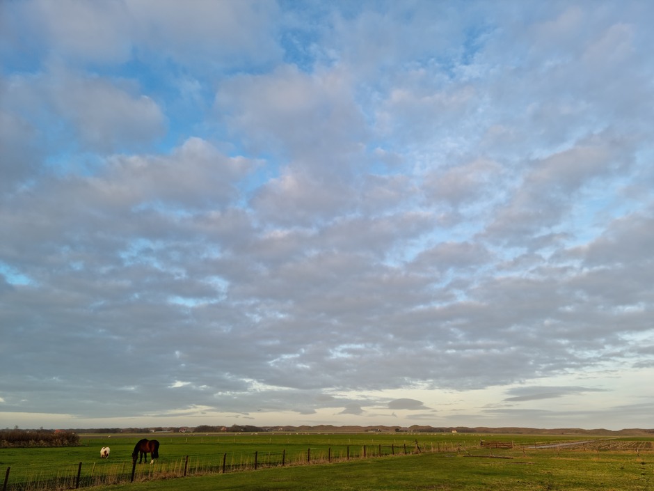 Wolkenpatroon op Texel 