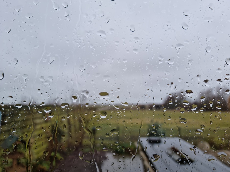 Regen en regen op Texel 