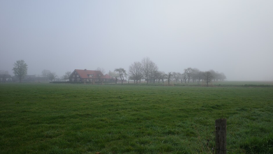 Nevel in de ochtend in Midden-Nederland 
