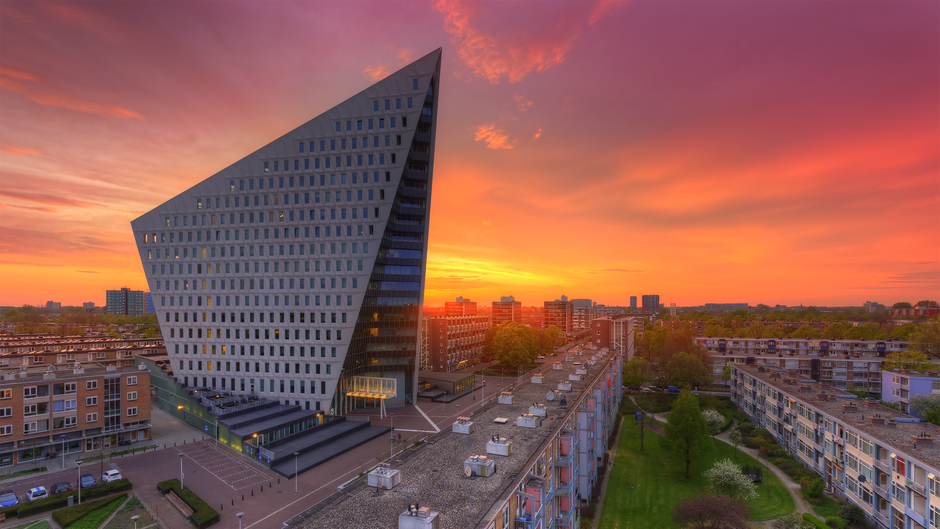 Prachtige zonsondergang in Den Haag