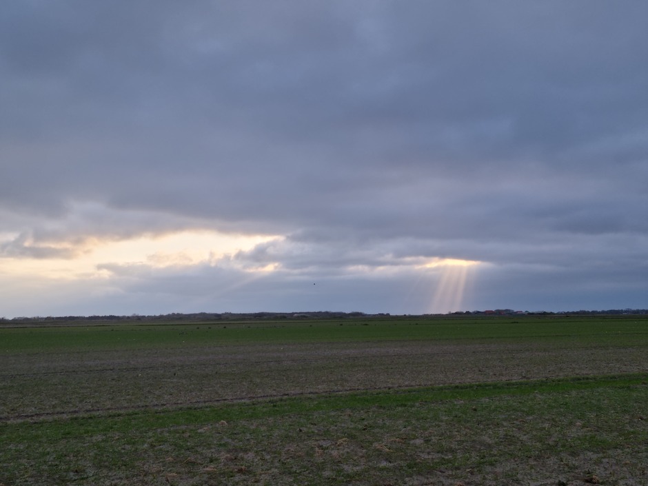 Lichtpuntjes vanuit het noorden op Texel 
