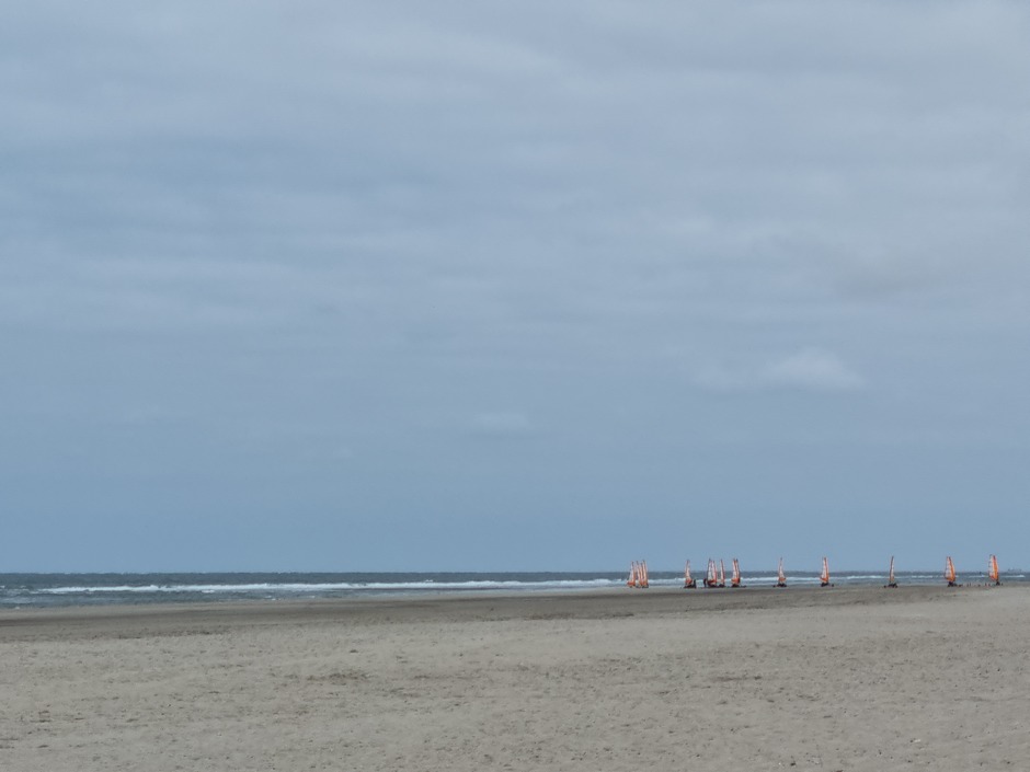 Blokarten op het strand op Texel 