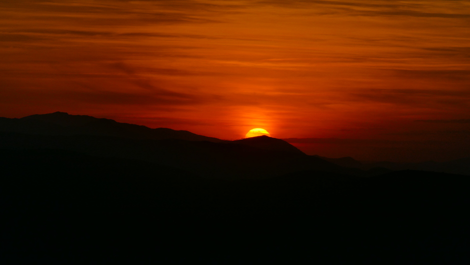 Zonsondergang op de Puig de Llorenca vanavond 
