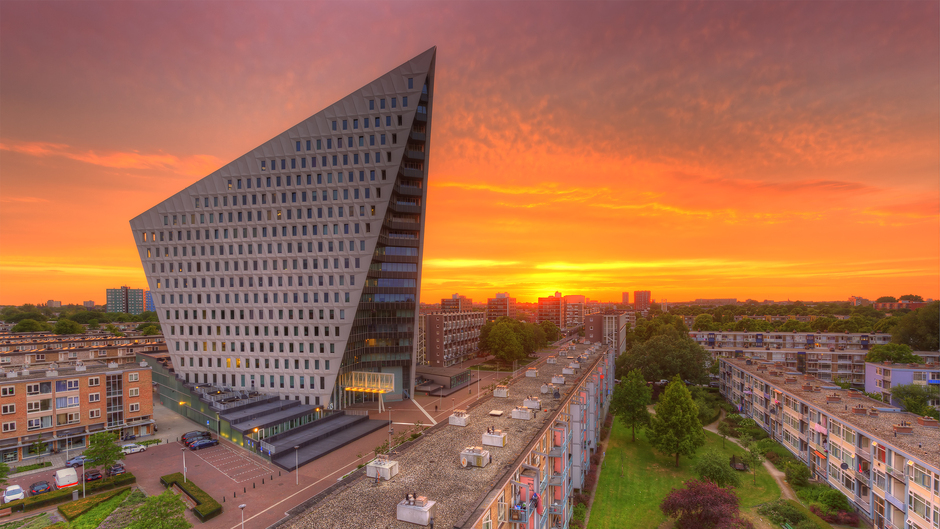 Prachtige zonsondergang in Den Haag