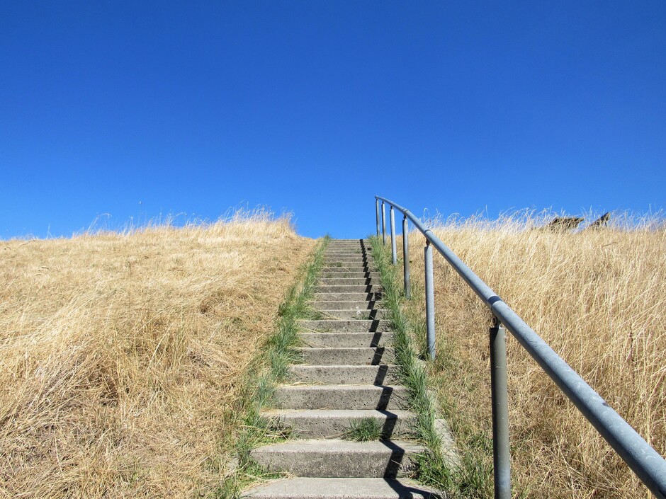 Stairway to the blue blue sky