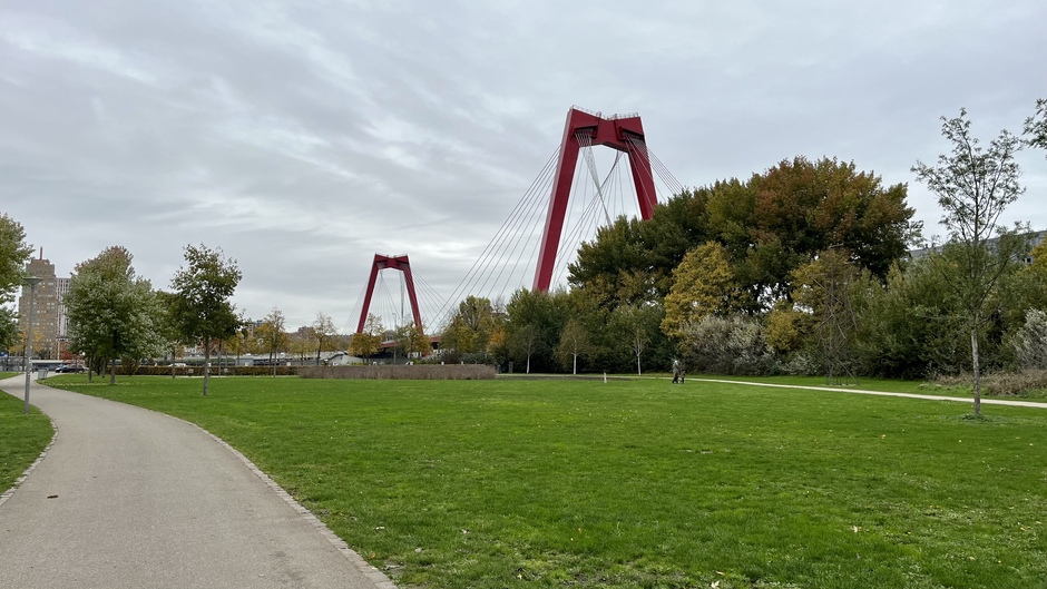 De Willemsbrug en Ons park kleuren deze dag 