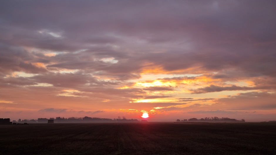 Prachtige zonsopkomst op Texel