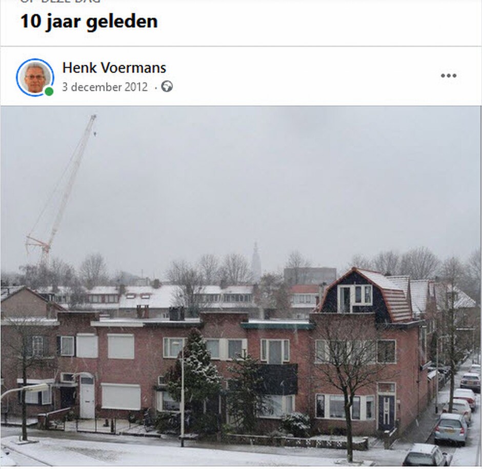 Vandaag precies 10 jaar geleden sneeuwval die 2 uur later weg geregend was in Breda....(!)