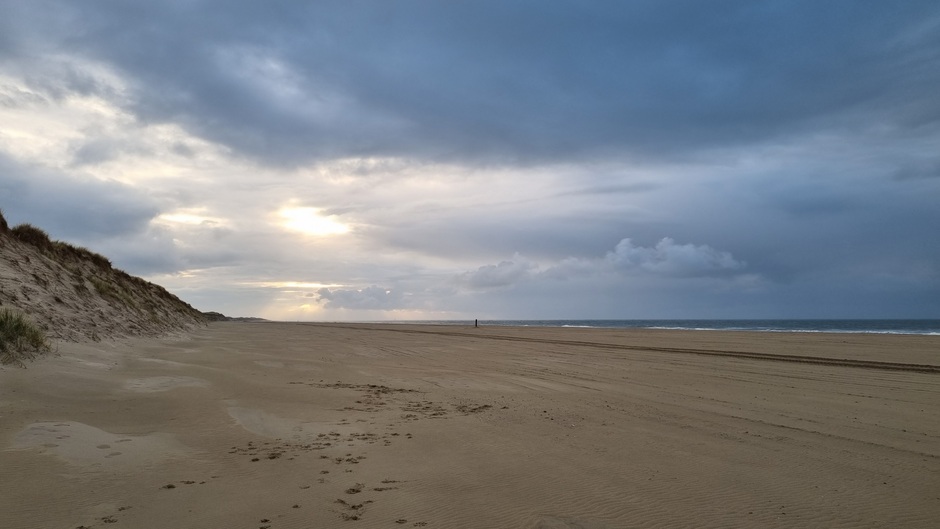 Prachtig licht op het strand op Texel vanmiddag