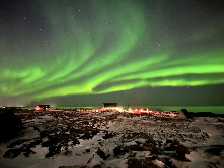 Noorderlicht op ijskoud IJsland