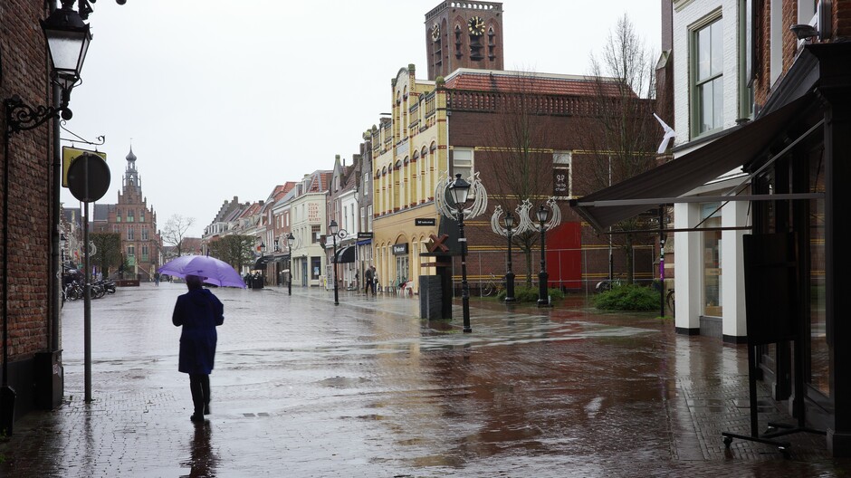 Regenachtig in het oude centrum van Culemborg 