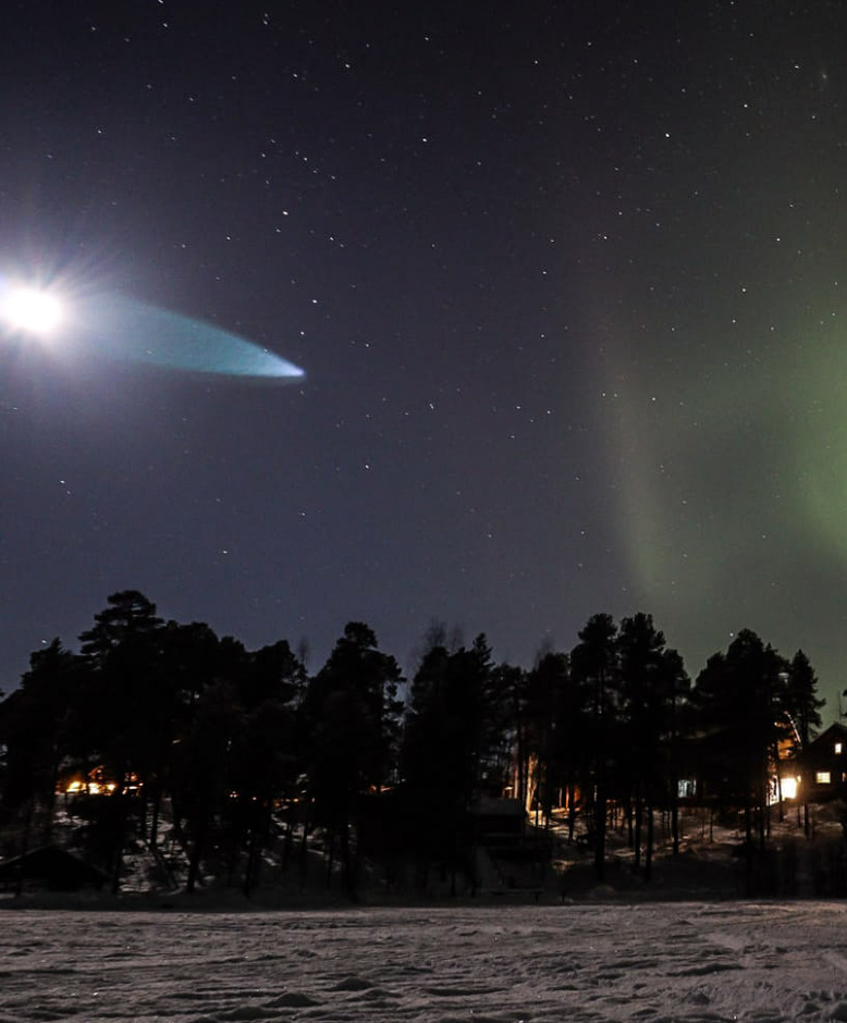 Is dit nu de komeet waar in het rtlnieuws van 18. 00 uur over werd gesproken? Deze foto heb ik 28-1-23 in Fins lapland geschoten. Gr Antwan Boereboom #twansfotos
