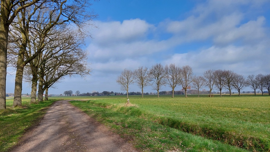 Zon en wolkenlucht in z.w.Brabant
