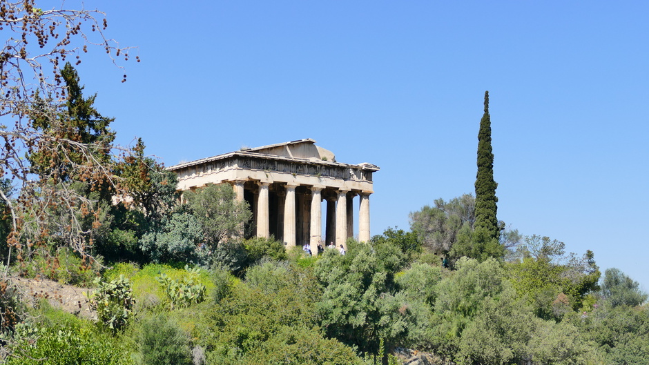Zonnig en onbewolkt in Athene 