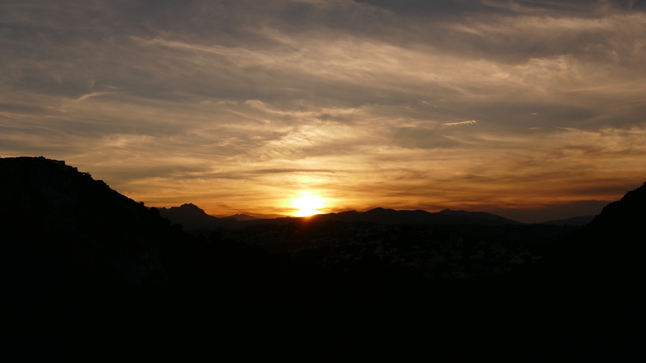 Zonsondergang vanavond Costa Blanca 
