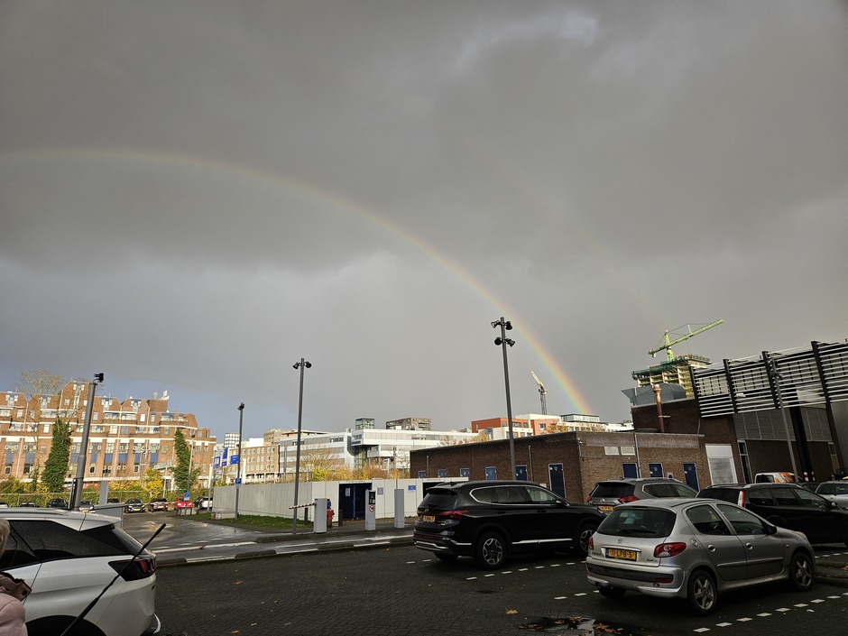 Dubbele regenboog boven Nieuwegein