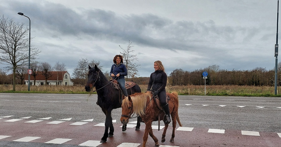 paardrijden tussen de buien door in Heemskerk