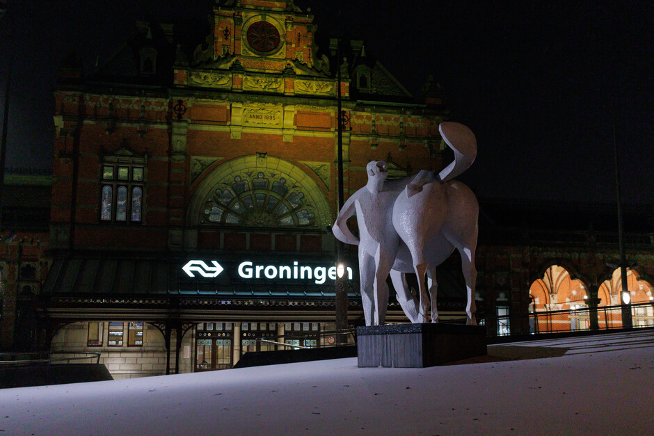 Eerste sneeuw valt in Groningen