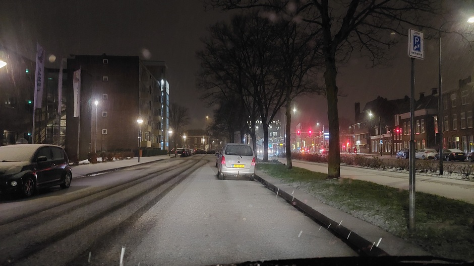 In Groningen weer wit, sneeuwbuien 