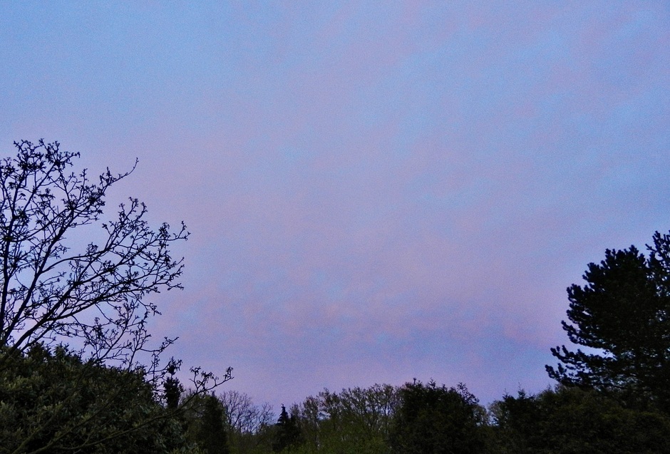 Mooie kleuren tijdens "blauw kwartiertje" zonsondergang