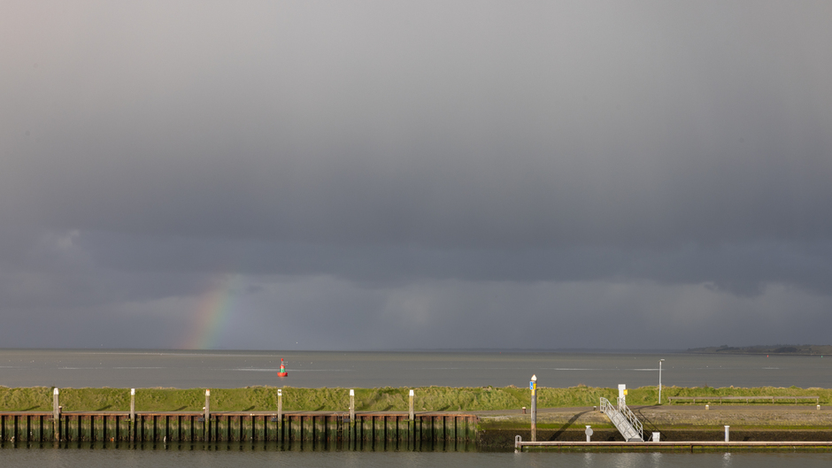 Regenboog boven Texel