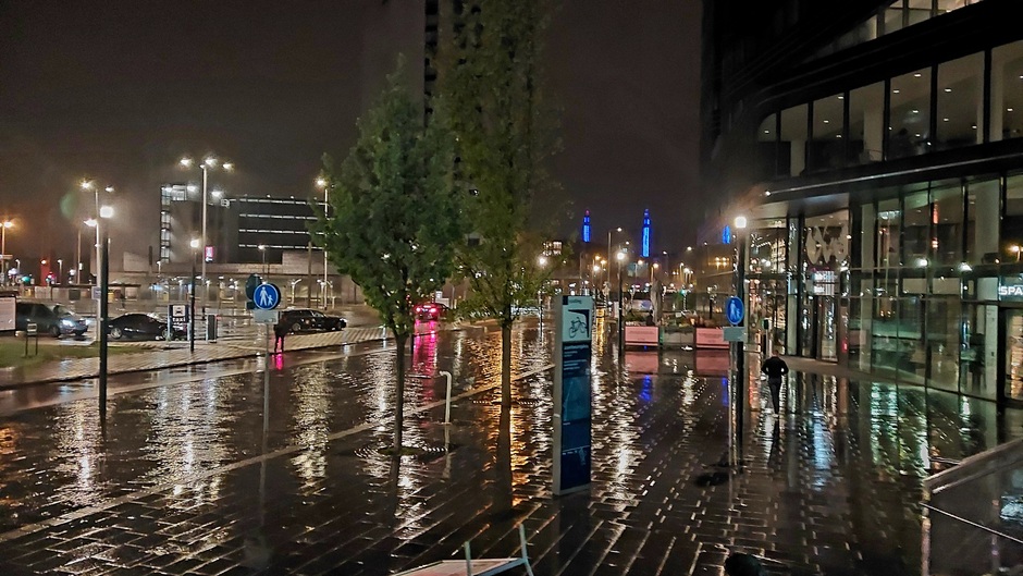 Regenachtig vannacht om 2.00 uur in Utrecht 