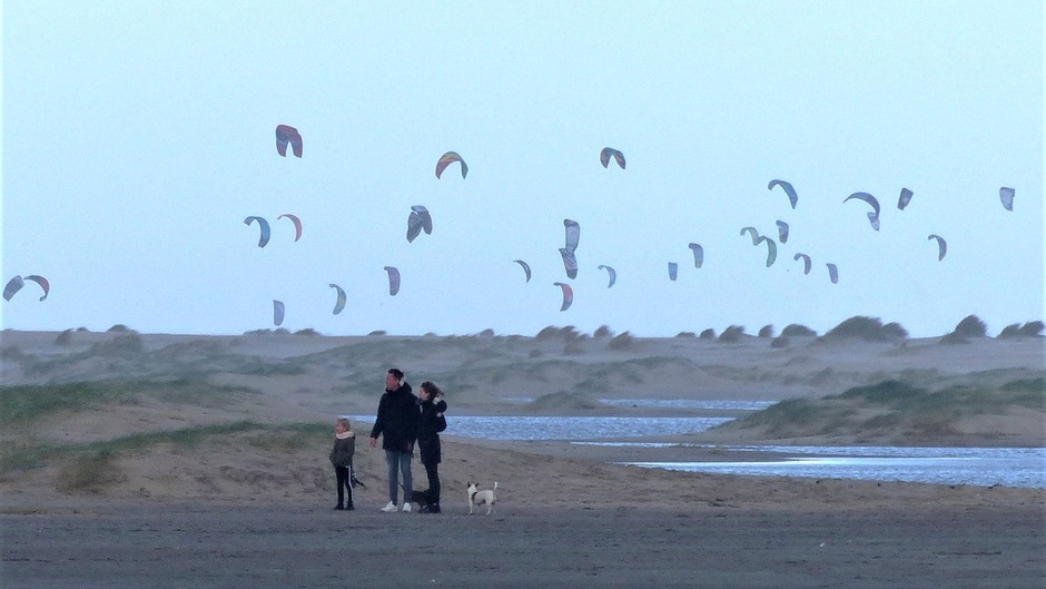 Wind kitesurfers